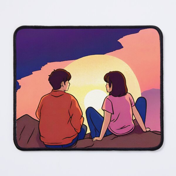 Item preview, Korean Couple Watching Sunset designed and sold by Thedigital91.