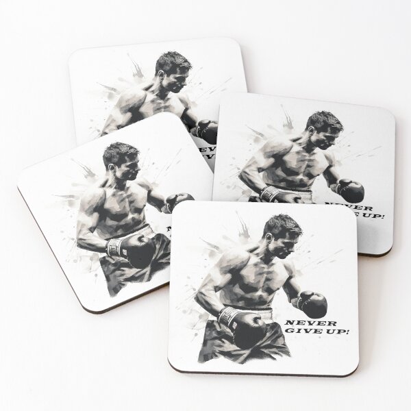 Item preview, Boxer Never Give Up Black and White Art designed and sold by redstar19.