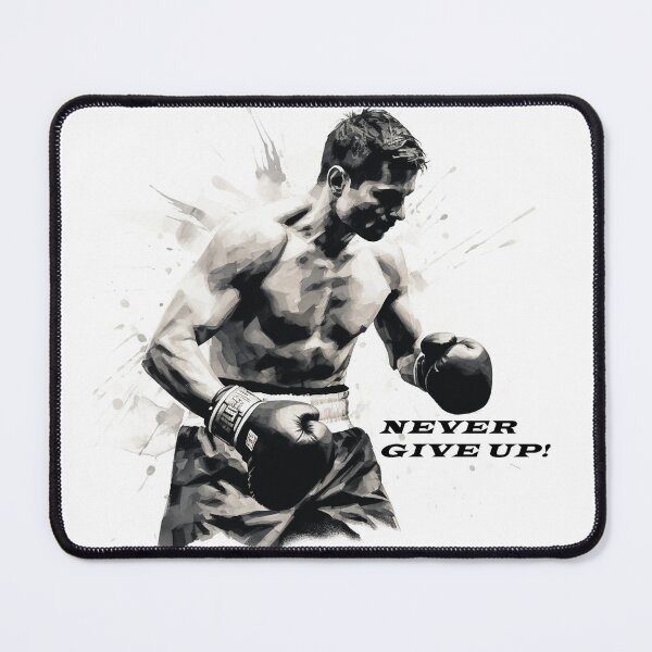 Item preview, Boxer Never Give Up Black and White Art designed and sold by redstar19.