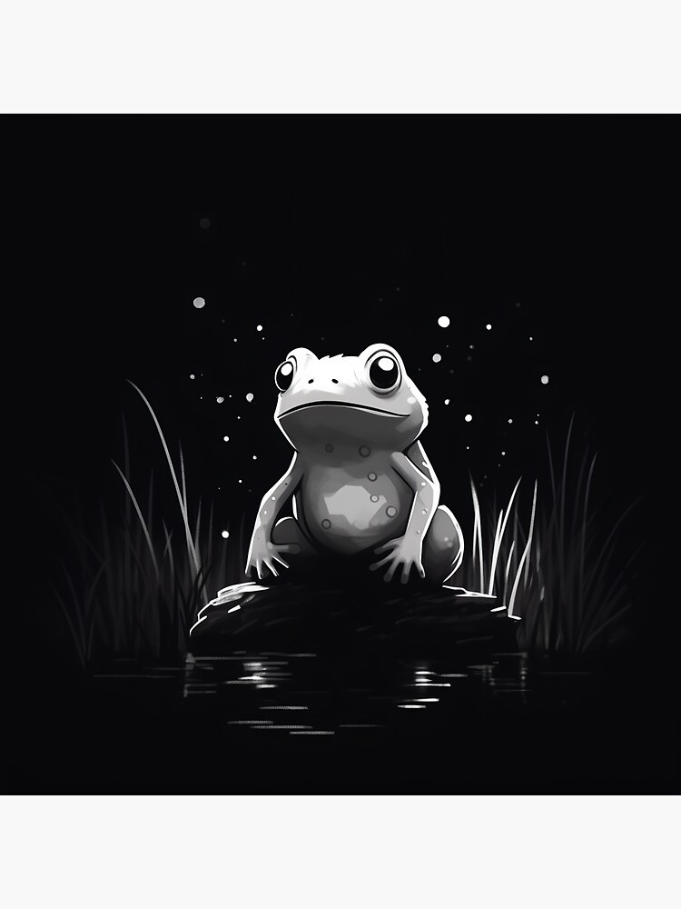 Grenouille noir et blanc Sticker