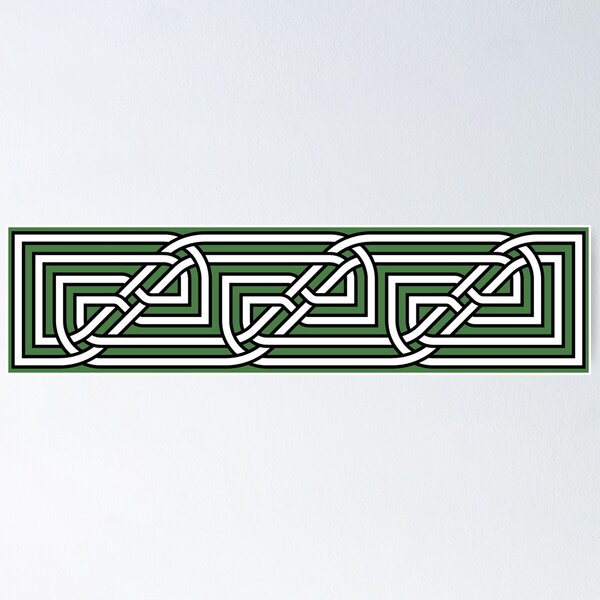 Item preview, Decorative Rectangular Celtic Interlaced Knot Pattern 3 designed and sold by taiche.