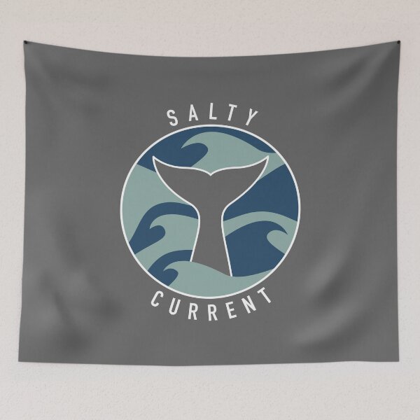 Item preview, Whale Tail Waves Blue designed and sold by Saltycurrent1.