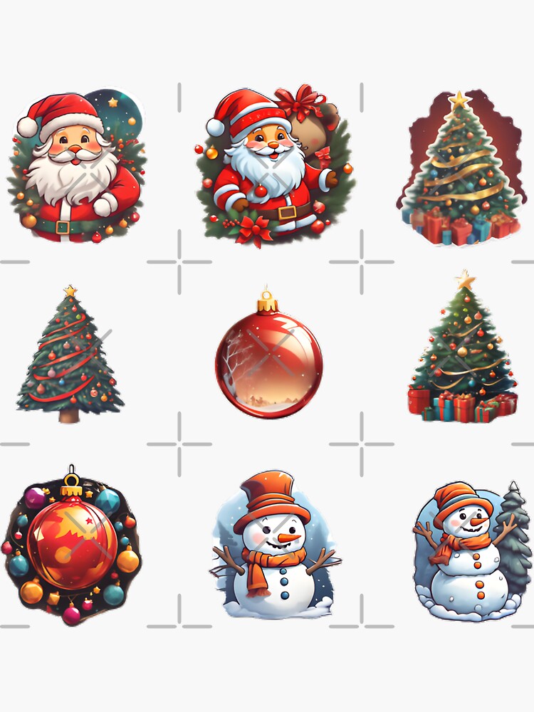 Christmas Tree With Snow Sticker - Sticker Mania