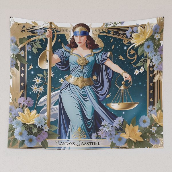 Item preview, Tarot card illustration of Lady Justice designed and sold by M-Y-A-R-T-.