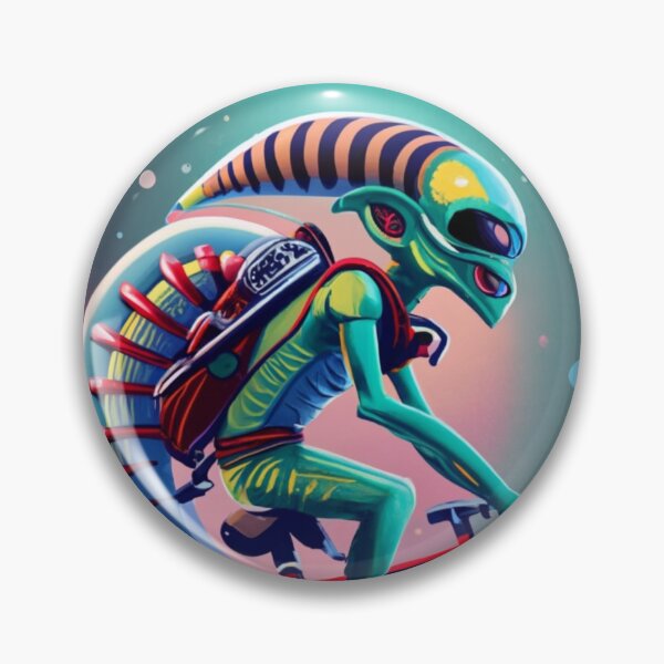 Item preview, alien on bike 1 designed and sold by rayo-art.