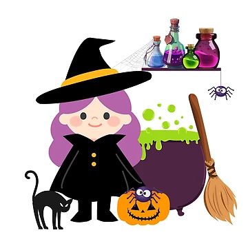 Artwork thumbnail, Cute Witch Collection by Pixels2Patterns