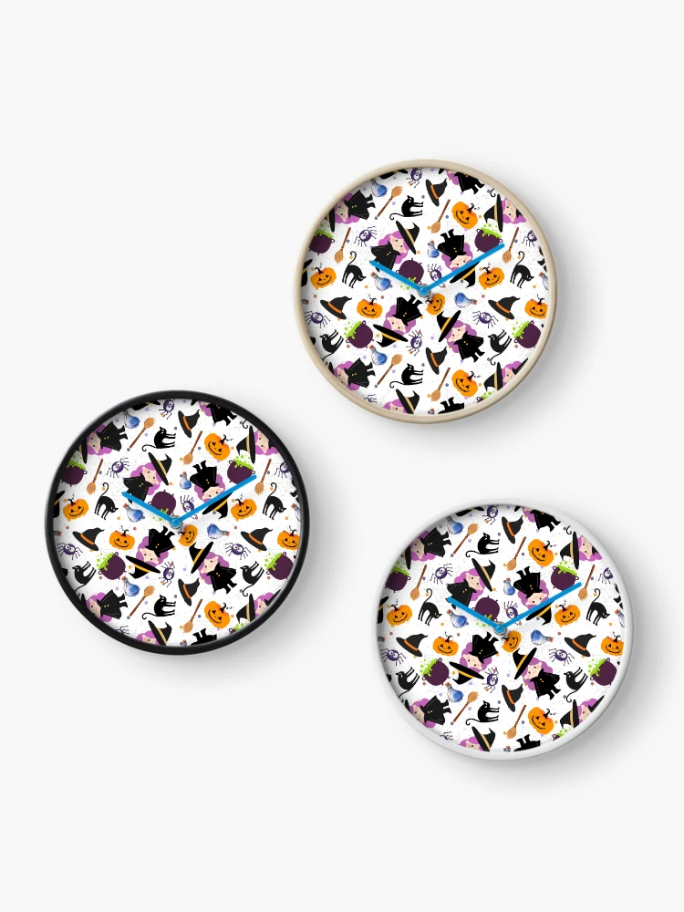 Thumbnail 3 of 4, Clock, Cute Witch Collection designed and sold by Pixels2Patterns.