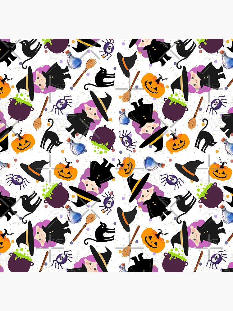 Thumbnail 4 of 4, Clock, Cute Witch Collection designed and sold by Pixels2Patterns.