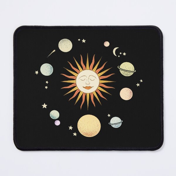 Item preview, Medieval Solar system.Vintage sun, moon, asteroids, comets, and planets. Splendor Solis. Smiley sun version. designed and sold by MINDTHECHERRY.