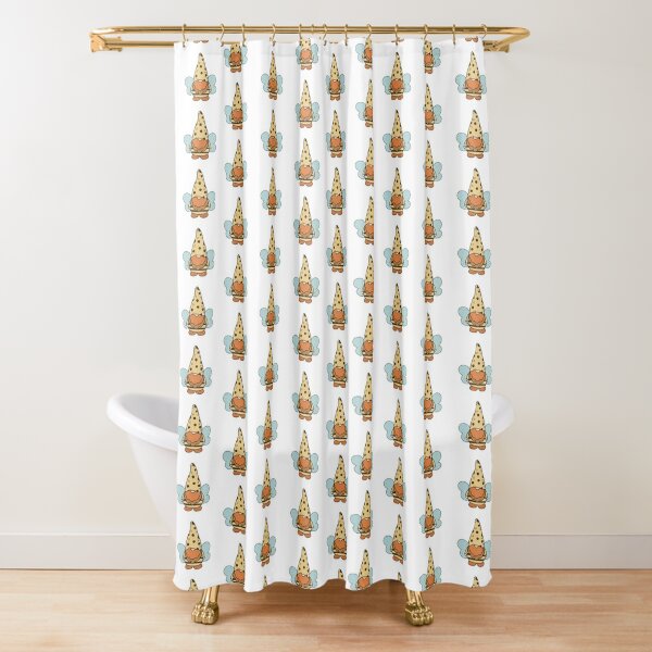 Gnome Bee Shower Curtain, Spring Summer Daisy Sunflower Floral