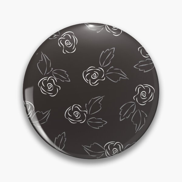 Item preview, Rosy Lines - White + Grey Roses on Charcoal designed and sold by PaisleyMcNoodle.