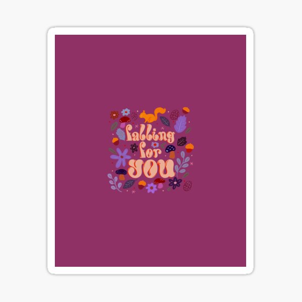 Falling For You Purple Sticker