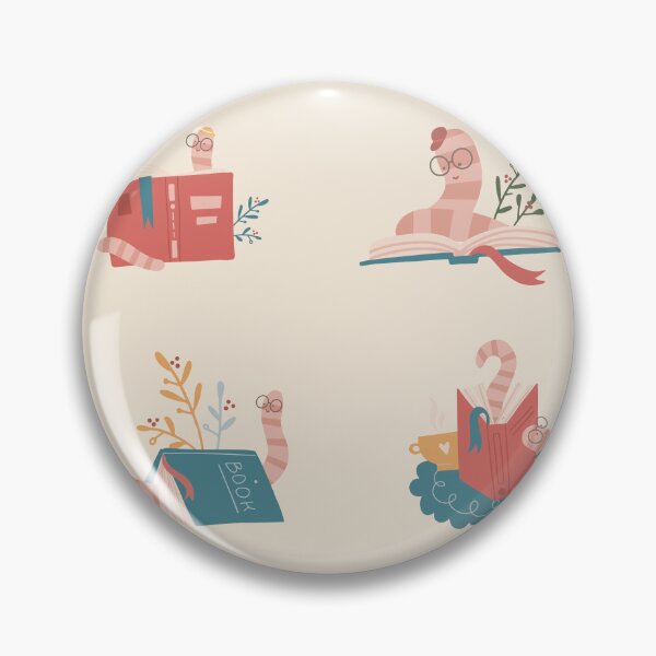 Item preview, book worms designed and sold by BookishSpace1.
