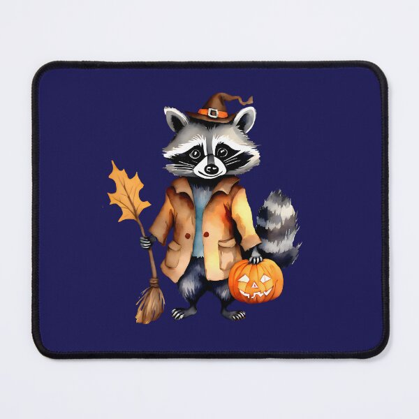 Item preview, Sad Raccoon Carrying a Halloween Pumpkin designed and sold by BloomCatB.