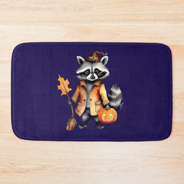 Item preview, Sad Raccoon Carrying a Halloween Pumpkin designed and sold by BloomCatB.