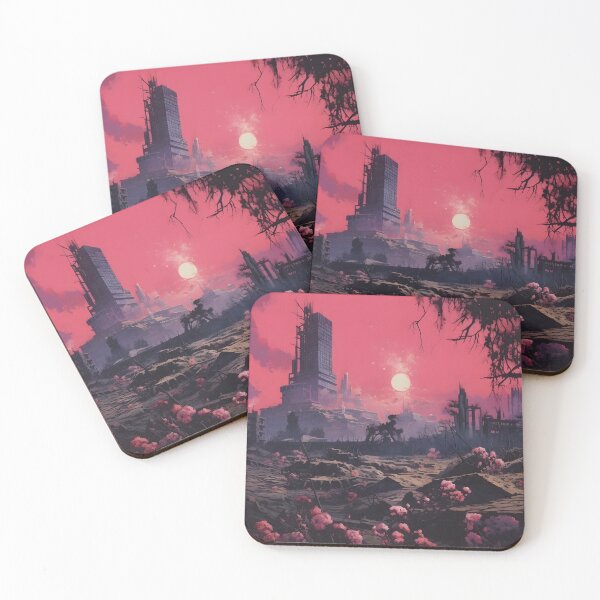 Item preview, Post Apocalyptic Landscape of Abandoned City and Polluted Atmosphere and Pink Tones designed and sold by Je-we.