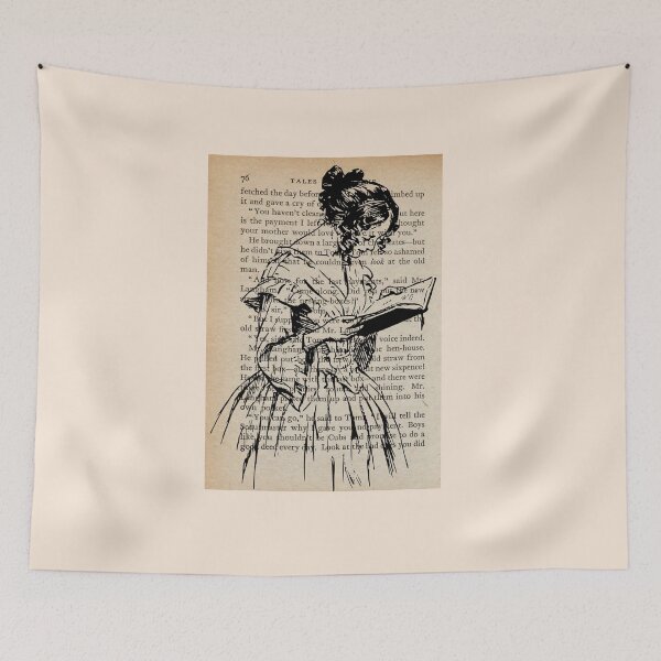 Item preview,  A girl reading  designed and sold by BookishSpace1.