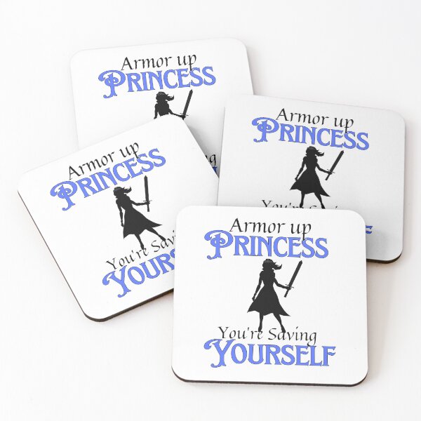 Item preview, Armor Up Princess, You're Saving Yourself (Figure Blue) designed and sold by AvrgJane.