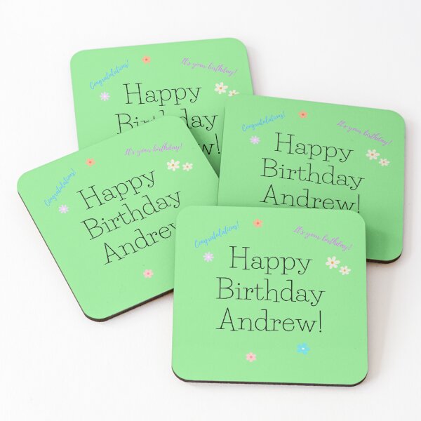 Item preview, Happy Birthday Andrew Congratulations It's Your Birthday! designed and sold by jenmountainen.