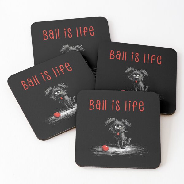 Item preview, Ball is Life, Dog with Red Ball designed and sold by Mythic Legends Digital.