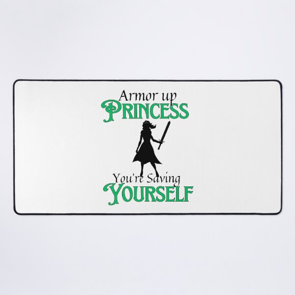 Item preview, Armor Up Princess, You're Saving Yourself (Figure Green) designed and sold by AvrgJane.