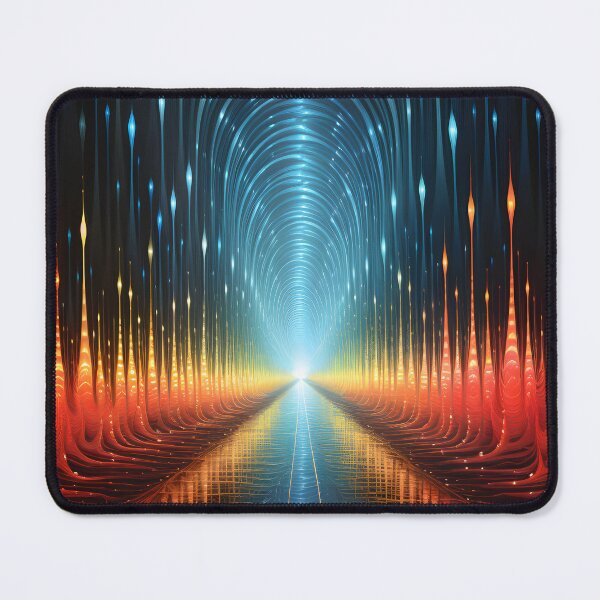 Item preview, A glowing futuristic tunnel of colorful light in the style of the Doppler effect designed and sold by AI-Only Creations.