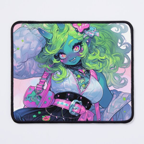 Item preview, Adorable Fashionable Orc Anime Girl designed and sold by bubblegoth.