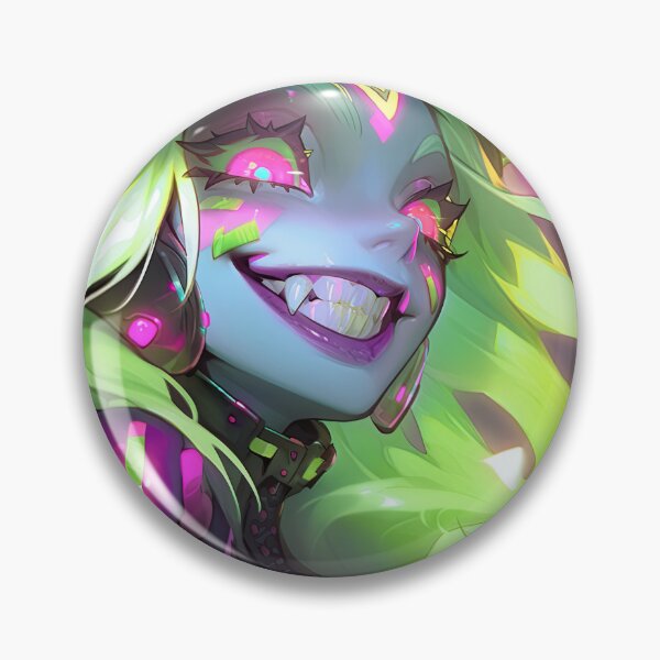 Item preview, Excited Pink and Green Demon Anime Girl designed and sold by bubblegoth.