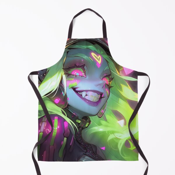 Item preview, Excited Pink and Green Demon Anime Girl designed and sold by bubblegoth.