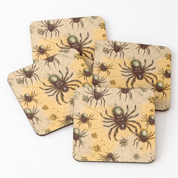 Item preview,  spooky vintage halloween pattern - spider pattern designed and sold by TEEJAMBOREE.