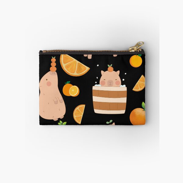Item preview, Sticker with capybara and oranges designed and sold by S-ZYBI.