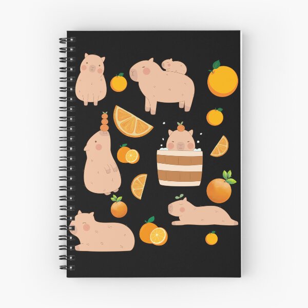 Item preview, Sticker with capybara and oranges designed and sold by S-ZYBI.