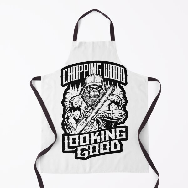 Item preview, Chopping Wood Looking Good Bigfoot Chainsaw Funny Lumberjack designed and sold by GrandeDuc.