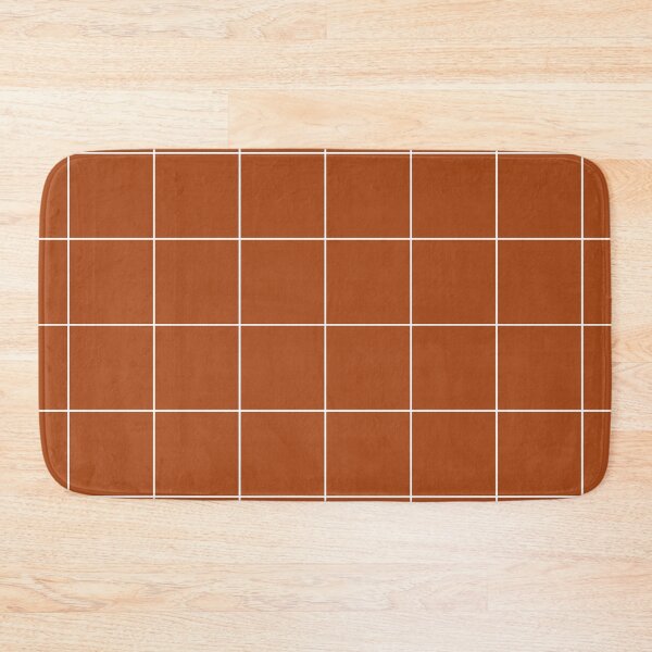 Item preview, Windowpane Check Grid Large (burnt orange/white) designed and sold by Design Minds Boutique.