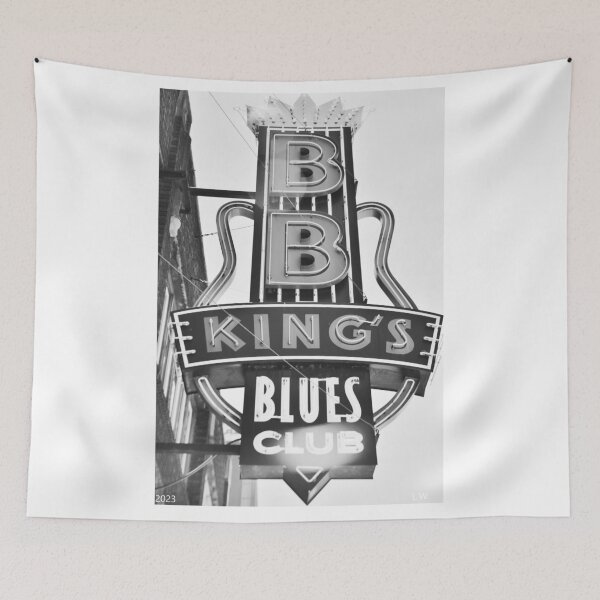 Item preview, BB Kings Club de Blues Blanco y Negro designed and sold by LisaWootenPhoto.