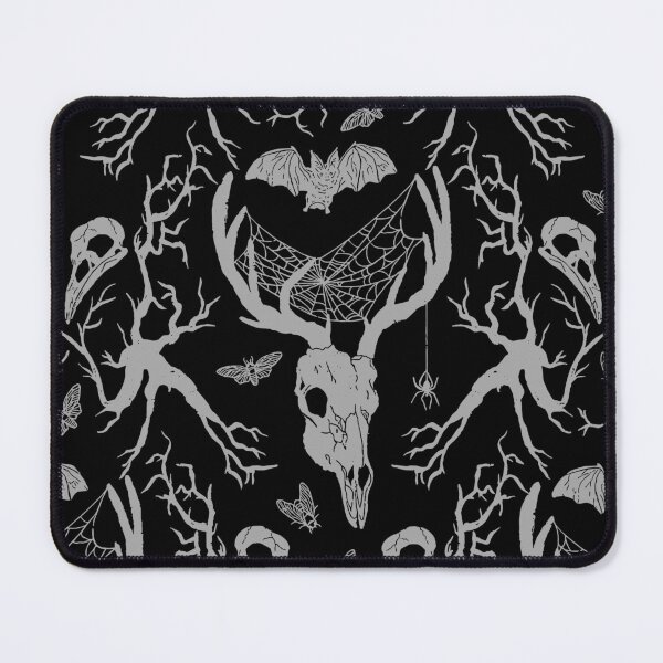 Item preview, Gothic spooky forest with animal skulls designed and sold by Jackies-art.