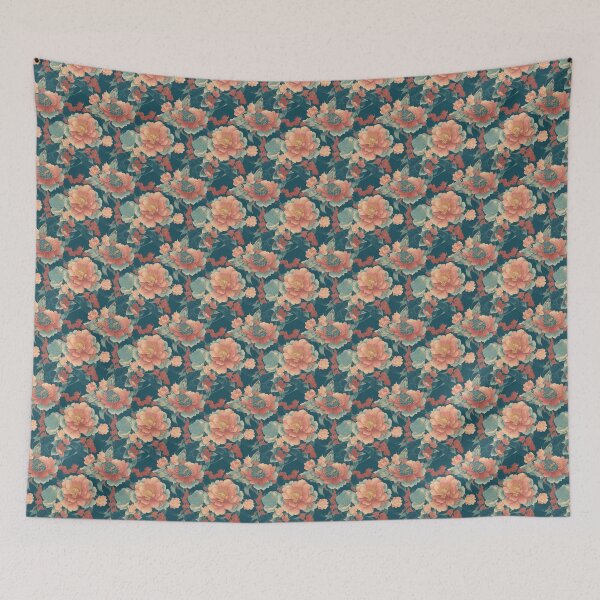 Item preview, Oriental flowers 85 designed and sold by DoodleLandShop.