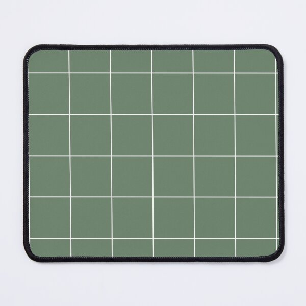 Item preview, Windowpane Check Grid Large (sage green/white) designed and sold by Design Minds Boutique.
