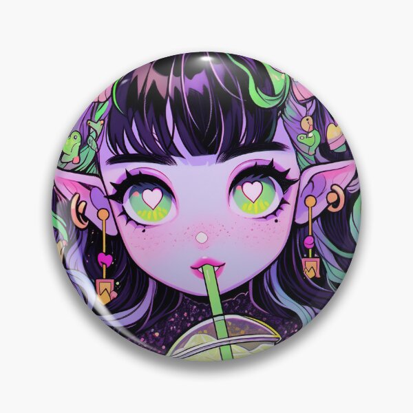 Item preview, Adorable Heart Eyes Anime Girl Drinking Juice designed and sold by bubblegoth.