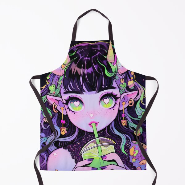 Item preview, Adorable Heart Eyes Anime Girl Drinking Juice designed and sold by bubblegoth.