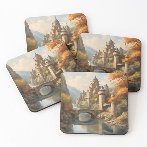 Item preview, Castle Overlooking the River Bridge designed and sold by designsbyflo.