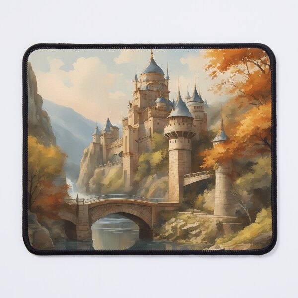 Item preview, Castle Overlooking the River Bridge designed and sold by designsbyflo.