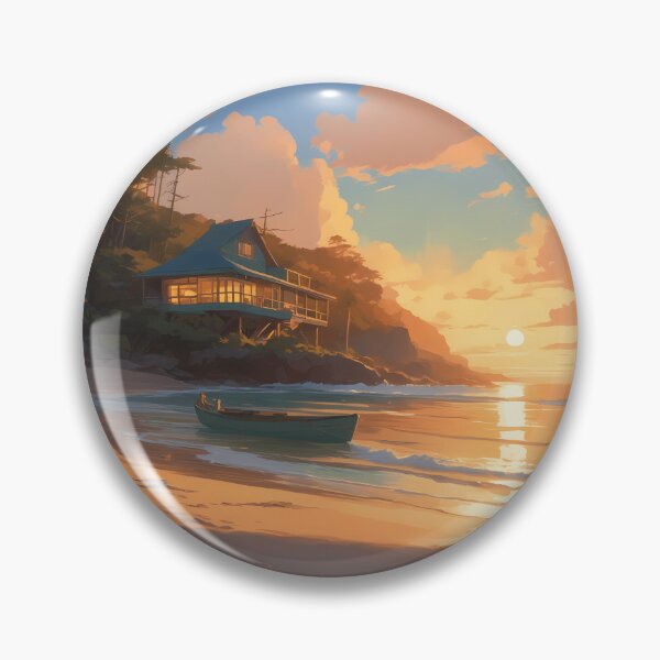 Item preview, Beach House Basking in Sunset designed and sold by designsbyflo.