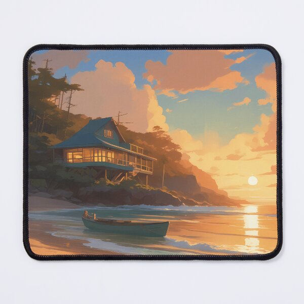 Item preview, Beach House Basking in Sunset designed and sold by designsbyflo.