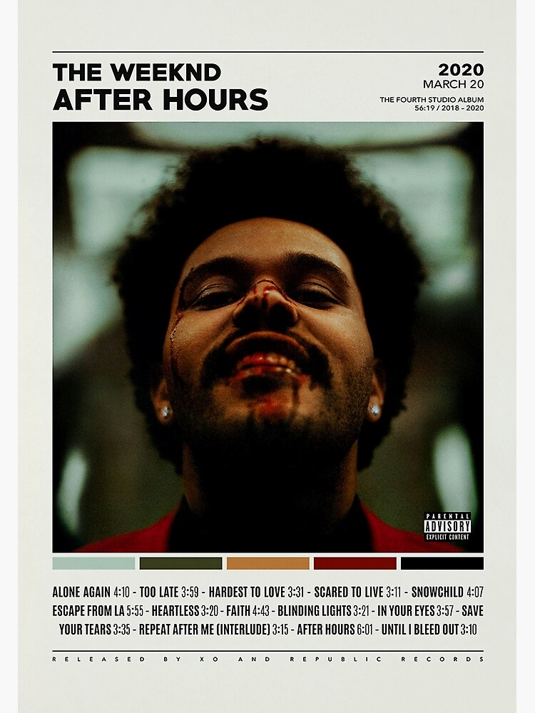 The Weeknd Poster After Hours Album Cover Poster for Boys Room