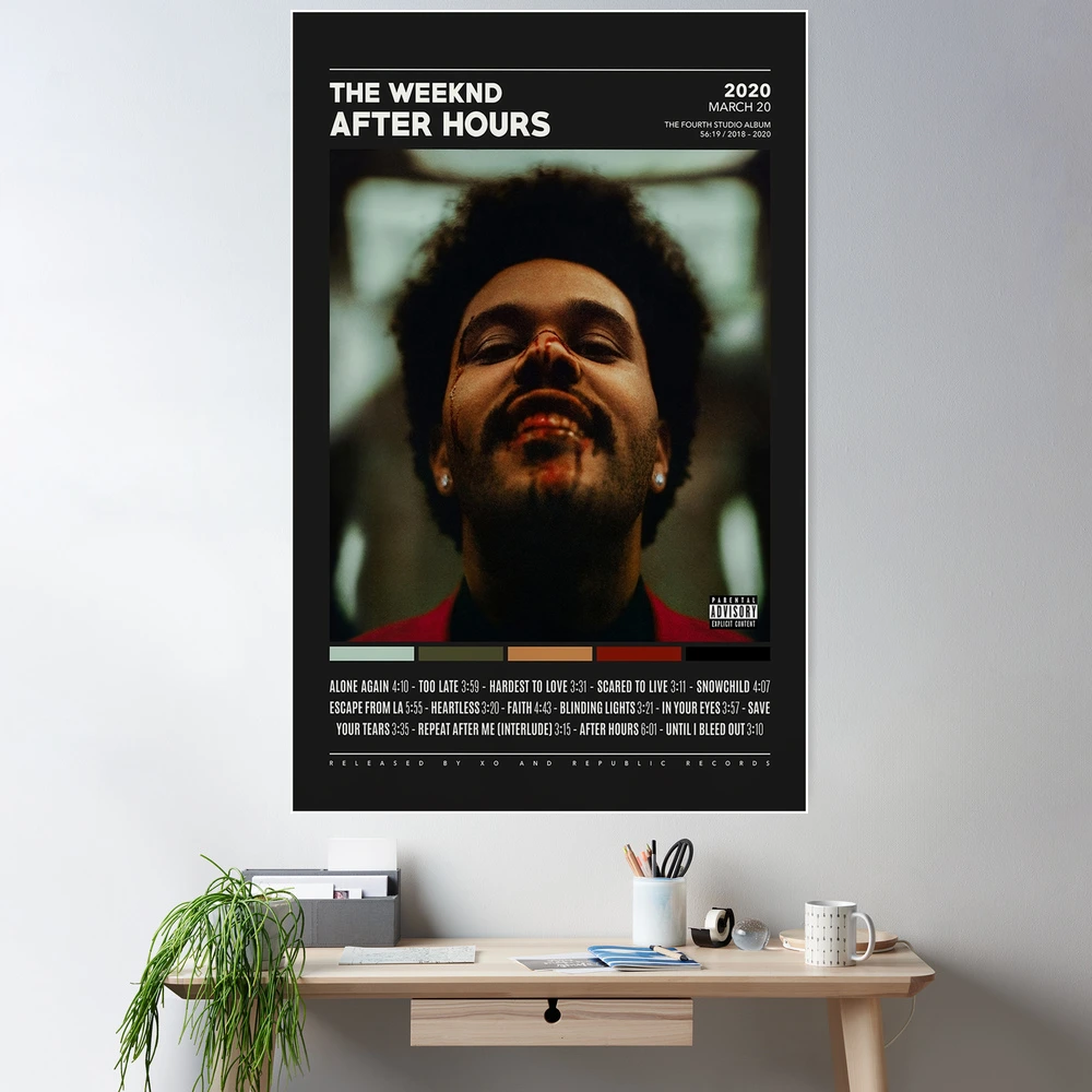 After Hours the Weeknd Album Poster Digital Print Album 