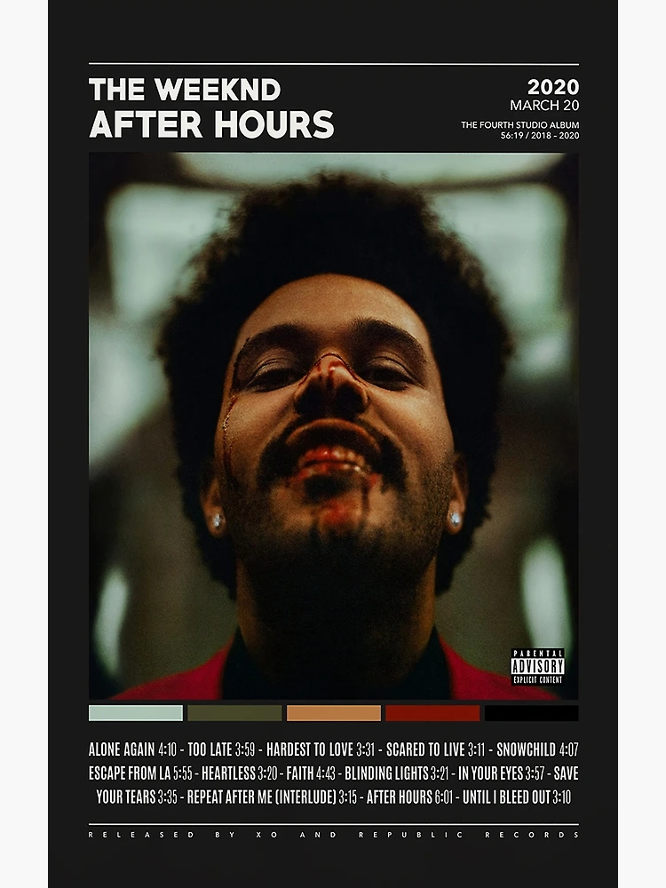 The Weeknd After Hours Album Poster – rsdesignstudio