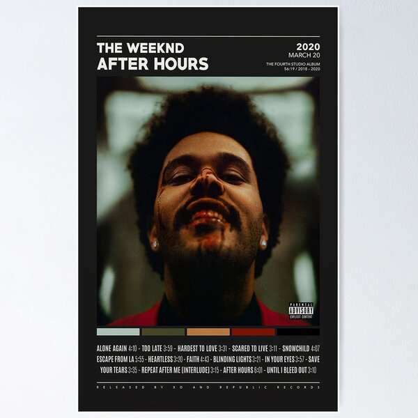 After Hours Album Cover The Weeknd Poster – Aesthetic Wall Decor