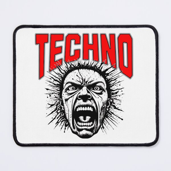 Item preview, Techno Scream Raw Power Screaming Face of Man Shouting Out Loud  designed and sold by mptshirtdesign.