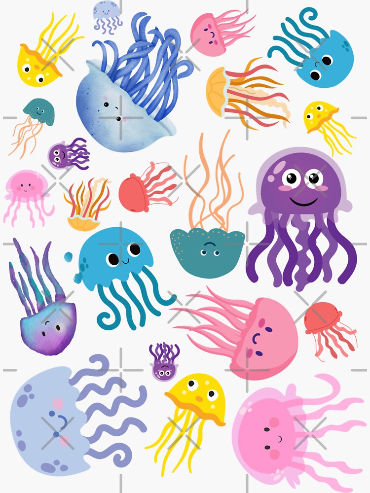 Spongebob Jellyfish Sticker for Sale by slyfieri